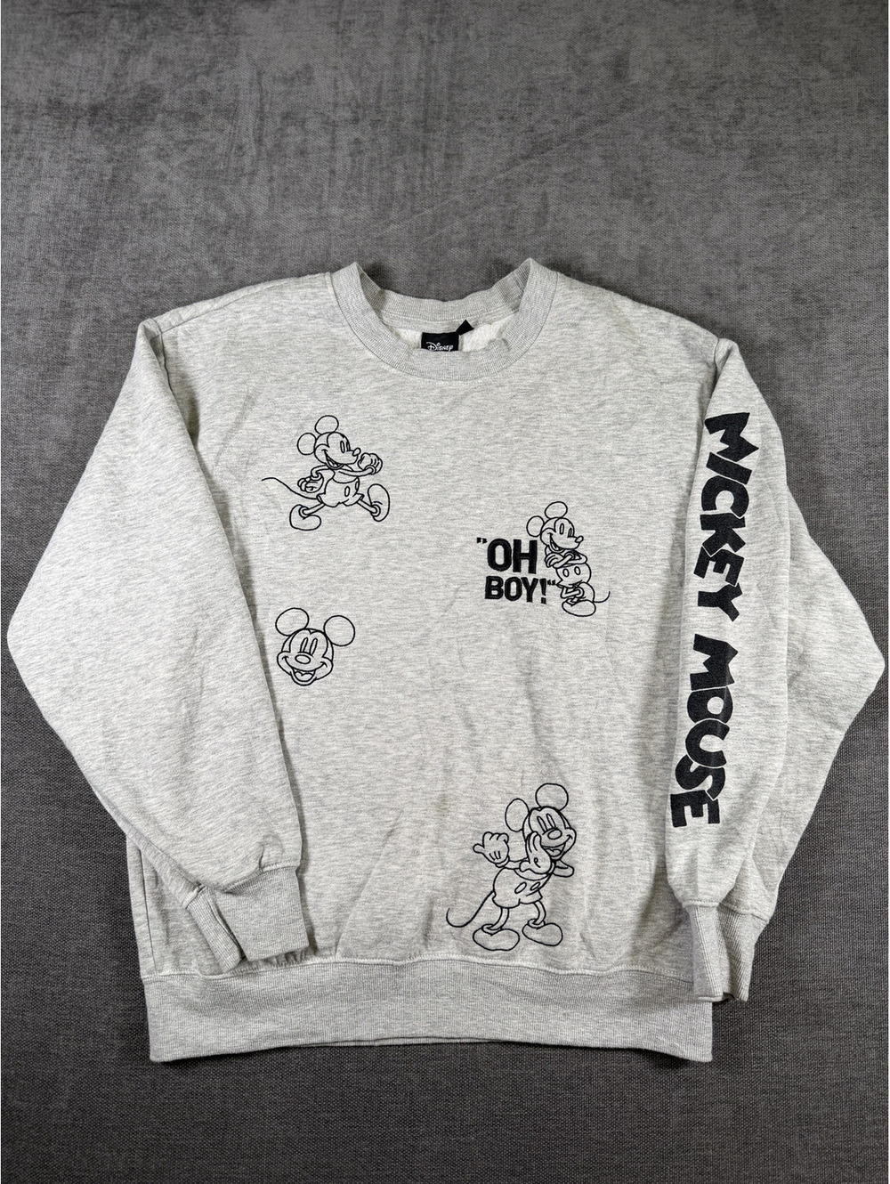 Disney Mickey Mouse Gray Sweatshirt Size Large